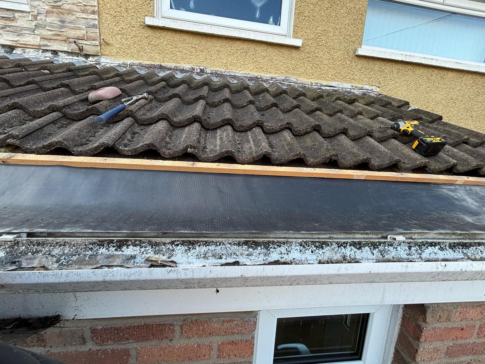 Roof repair work